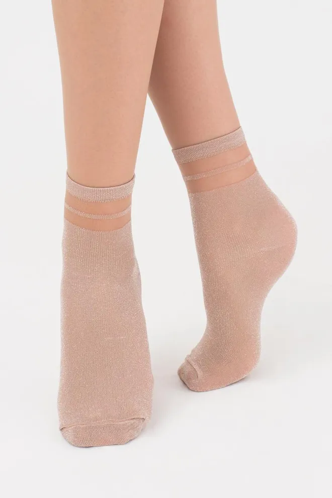 Носки детские классические Ks3 Cristal Lurex Pa 001 Giulia (nude)