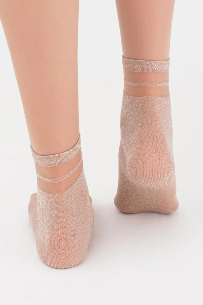 Носки детские классические Ks3 Cristal Lurex Pa 001 Giulia (nude)