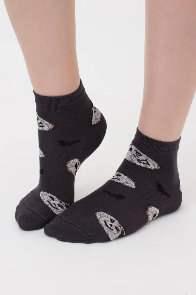 Носки детские классические с рисунком Ks3 Halloween (F) 2301 Giulia (pirate black), черный