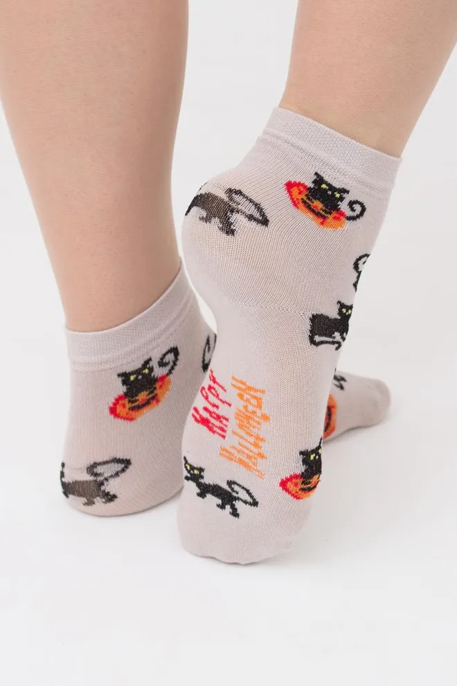 Носки детские классические с рисунком Ks3 Halloween (F) 2302 Giulia (moonlight), бежевый