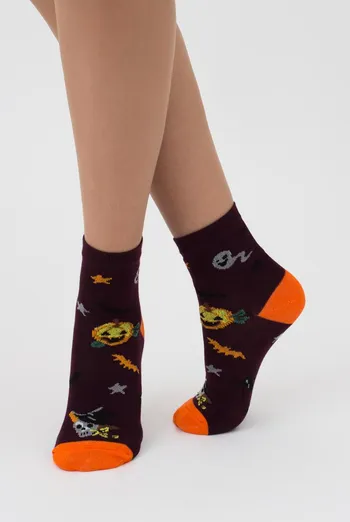 Шкарпетки дитячі класичнi з малюнком Ks2 Halloween 004 (vintage grape) Шкарпетки дитячі класичнi з малюнком Ks2 Halloween 004 (vintage grape)