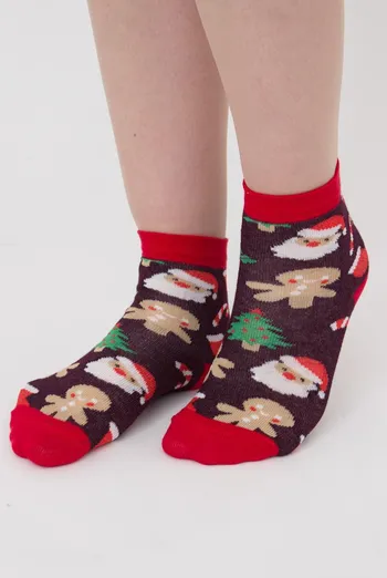 Шкарпетки дитячі класичні з малюнком Ks3 New Year (F) 2401 Giulia (vintage grape)