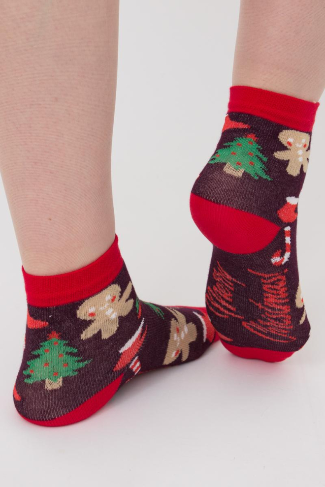 Носки детские классические с рисунком Ks3 New Year (F) 2401 Giulia (vintage grape)