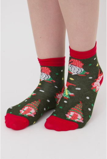 Шкарпетки дитячі класичні з малюнком Ks3 New Year (F) 2402 Giulia (khaki) Шкарпетки дитячі класичні з малюнком Ks3 New Year (F) 2402 Giulia (khaki)