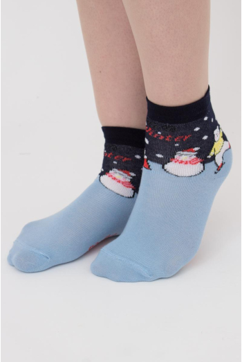 Носки детские классические с рисунком Ks3 New Year (F) 2403 Giulia (navy)