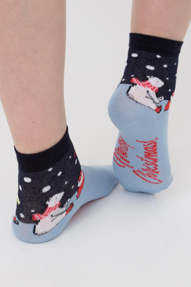 Носки детские классические с рисунком Ks3 New Year (F) 2403 Giulia (navy) Носки детские классические с рисунком Ks3 New Year (F) 2403 Giulia (navy)