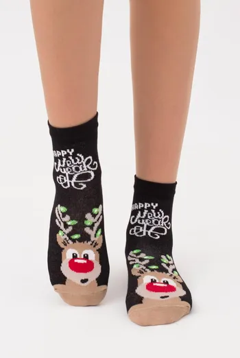 Шкарпетки дитячі новорічні KS2 New Year 2103 Giulia (black) Шкарпетки дитячі новорічні KS2 New Year 2103 Giulia (black)