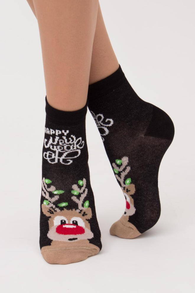 Шкарпетки дитячі новорічні KS2 New Year 2103 Giulia (black)