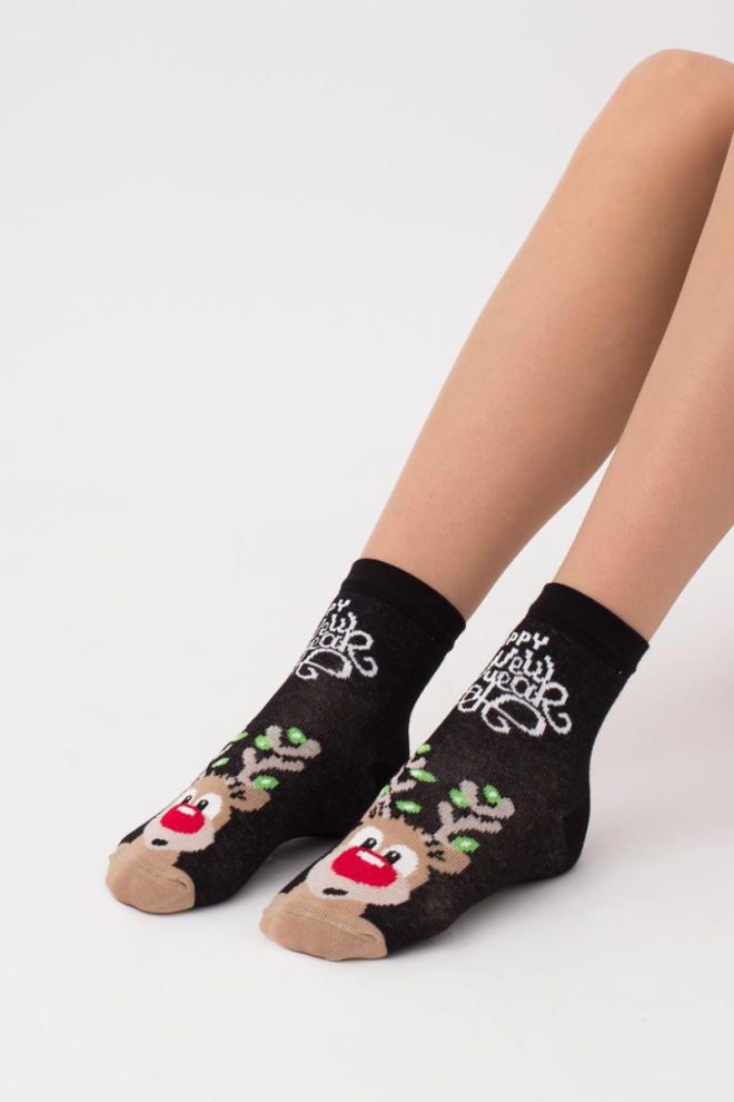 Шкарпетки дитячі новорічні KS2 New Year 2103 Giulia (black)