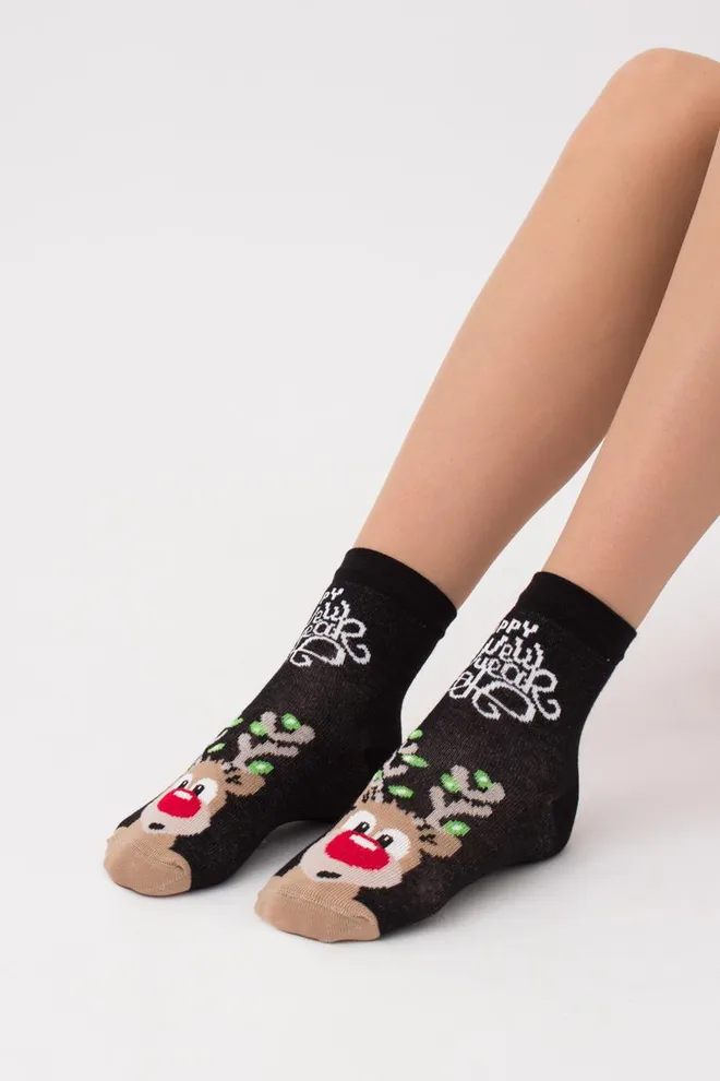 Носки детские новогодние KS2 New Year 2103 Giulia (black)