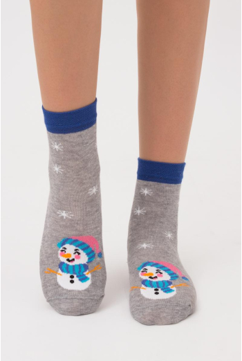 Шкарпетки дитячі новорічні KS2 New Year 2113 Giulia (light grey melange) Шкарпетки дитячі новорічні KS2 New Year 2113 Giulia (light grey melange)