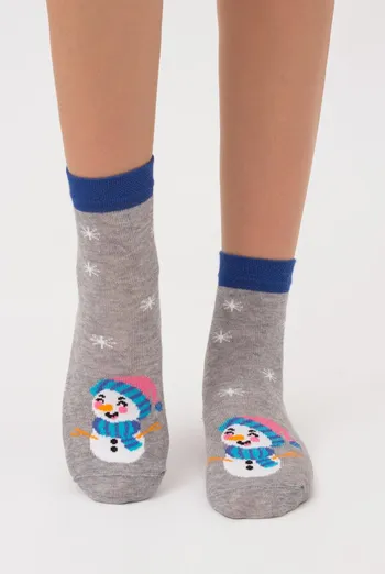 Шкарпетки дитячі новорічні KS2 New Year 2113 Giulia (light grey melange) Шкарпетки дитячі новорічні KS2 New Year 2113 Giulia (light grey melange)
