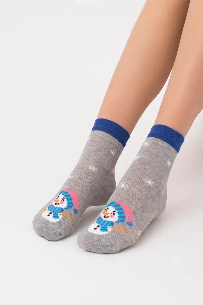 Носки детские новогодние KS2 New Year 2113 Giulia (light grey melange)