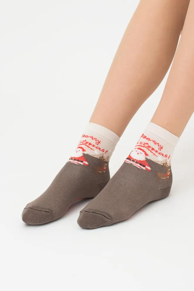 Шкарпетки дитячі класичні з малюнком Ks3 New Year 2305 Giulia (haze)
