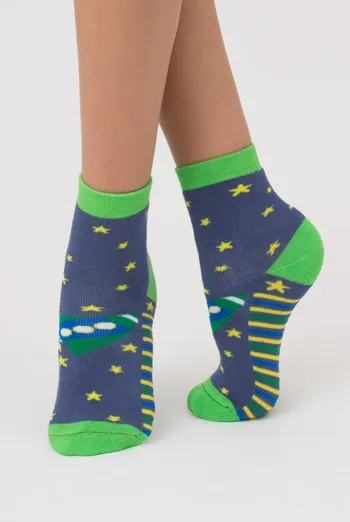 Шкарпетки дитячі короткі з махрою Ks3 terry 008 Giulia (jeans)