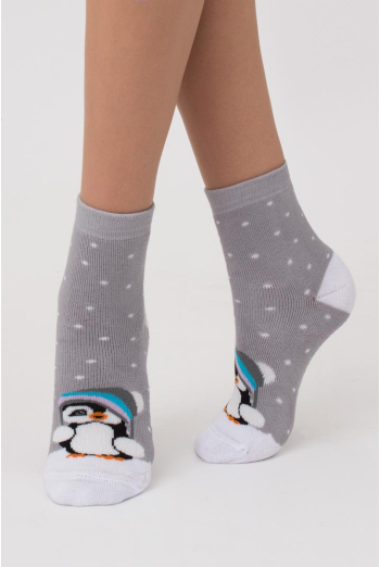 Шкарпетки дитячі короткі з махрою Ks3 terry 011 Giulia (steel) Шкарпетки дитячі короткі з махрою Ks3 terry 011 Giulia (steel)