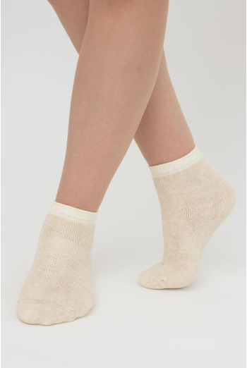 Шкарпетки дитячі класичні з махрою Ks3 Terry 013 Giulia (panna melange), бежевий Шкарпетки дитячі класичні з махрою Ks3 Terry 013 Giulia (panna melange), бежевий