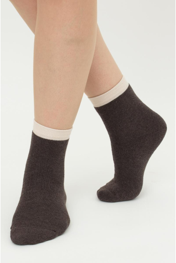 Шкарпетки дитячі класичні з махрою Ks3 Terry 013 Giulia (caffe melange), коричневий Шкарпетки дитячі класичні з махрою Ks3 Terry 013 Giulia (caffe melange), коричневий