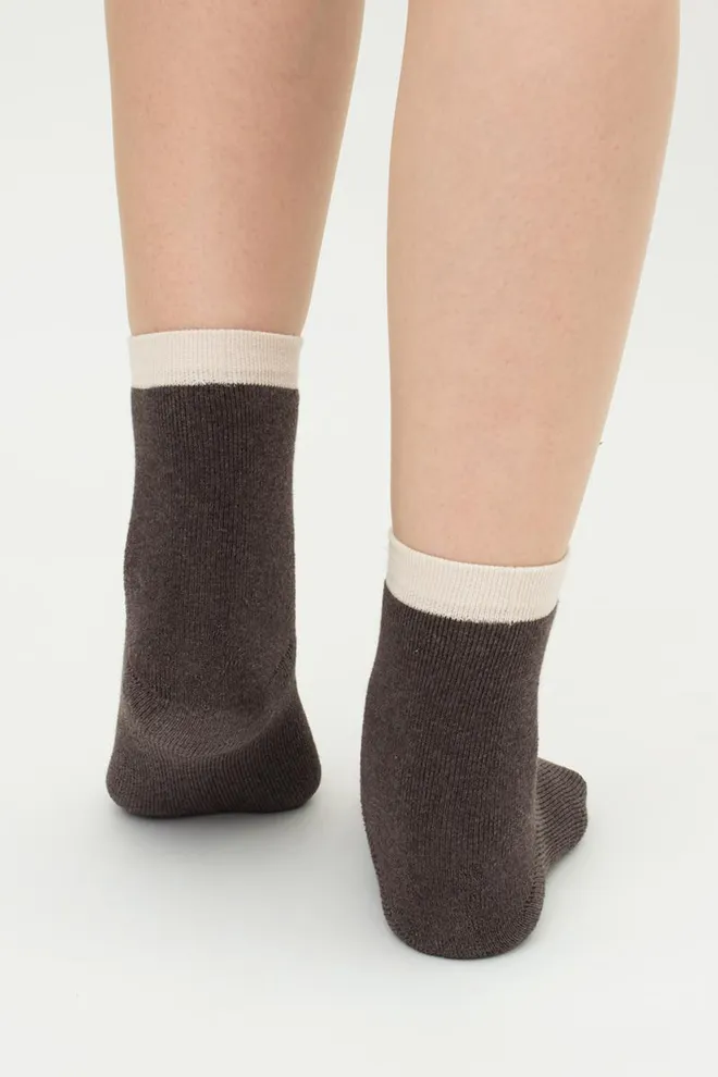 Шкарпетки дитячі класичні з махрою Ks3 Terry 013 Giulia (caffe melange), коричневий