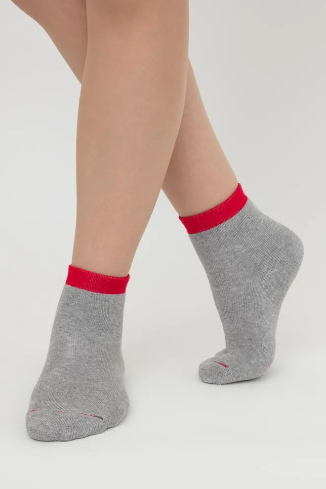 Шкарпетки дитячі класичні з махрою Ks3 Terry 013 Giulia (light grey melange), сірий