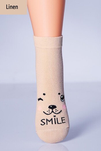 Шкарпетки дитячі класичні з малюнком кота KSL-001 Giulia (linen) Шкарпетки дитячі класичні з малюнком кота KSL-001 Giulia (linen)