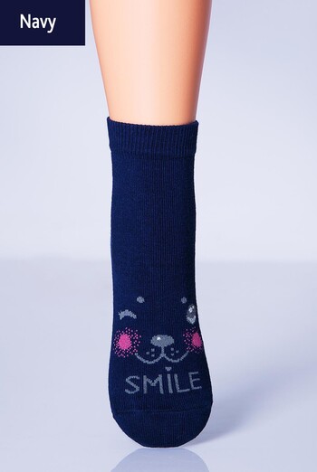 Шкарпетки дитячі класичні з малюнком кота KSL-001 Giulia (navy) Шкарпетки дитячі класичні з малюнком кота KSL-001 Giulia (navy)