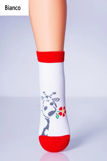 KSL-003 Дитячі шкарпетки з малюнком жирафа TM GIULIA  (bianco)