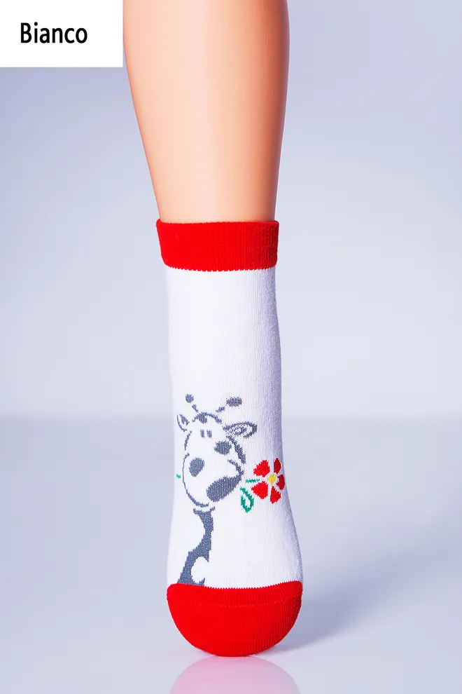 KSL-003 Детские носки с рисунком жирафа TM GIULIA  (bianco)