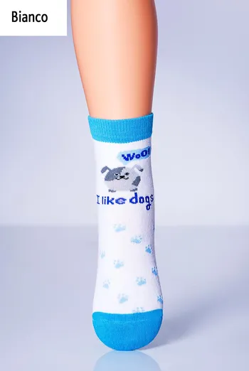 KSL-006 Дитячі шкарпетки з малюнком собачки TM GIULIA (bianco) KSL-006 Дитячі шкарпетки з малюнком собачки TM GIULIA (bianco)