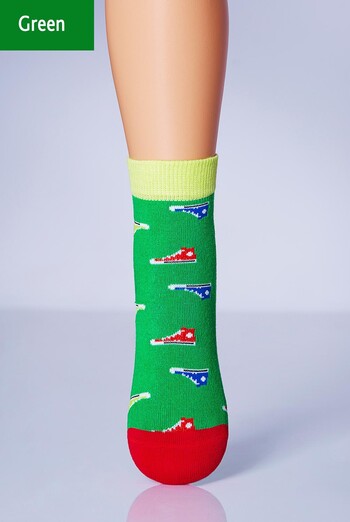 Шкарпетки дитячі класичні з малюнком кедів Ksl 008 Calzino Giulia (green) Шкарпетки дитячі класичні з малюнком кедів Ksl 008 Calzino Giulia (green)