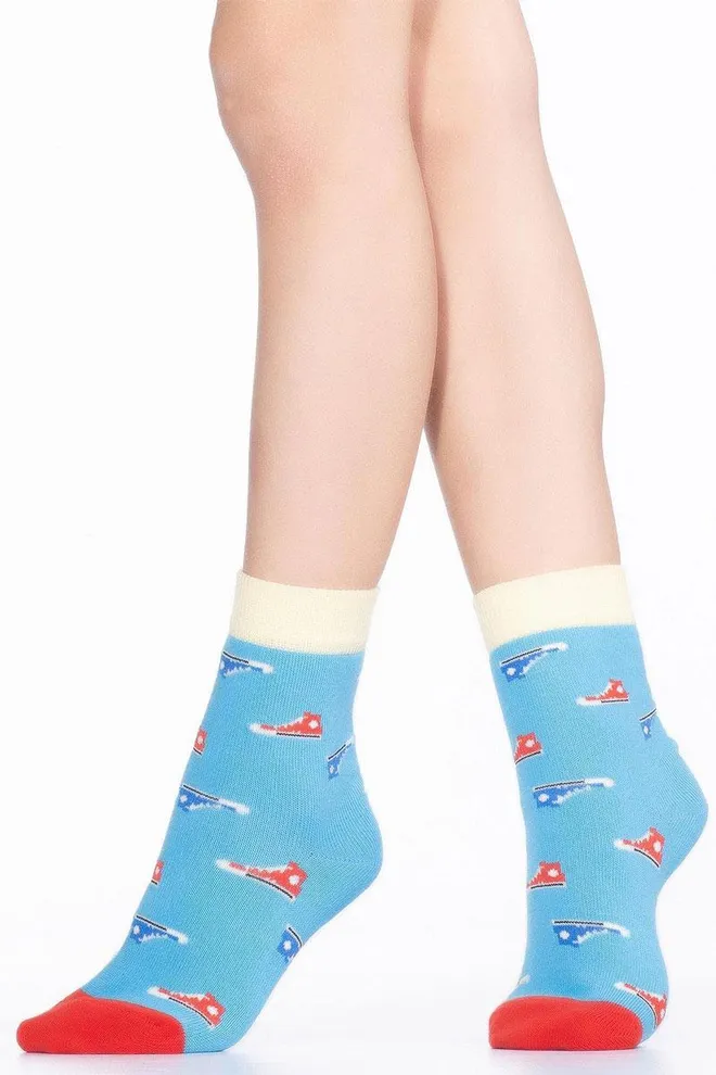 Шкарпетки дитячі класичні з малюнком кедів Ksl 008 Calzino Giulia (blue), блакитний