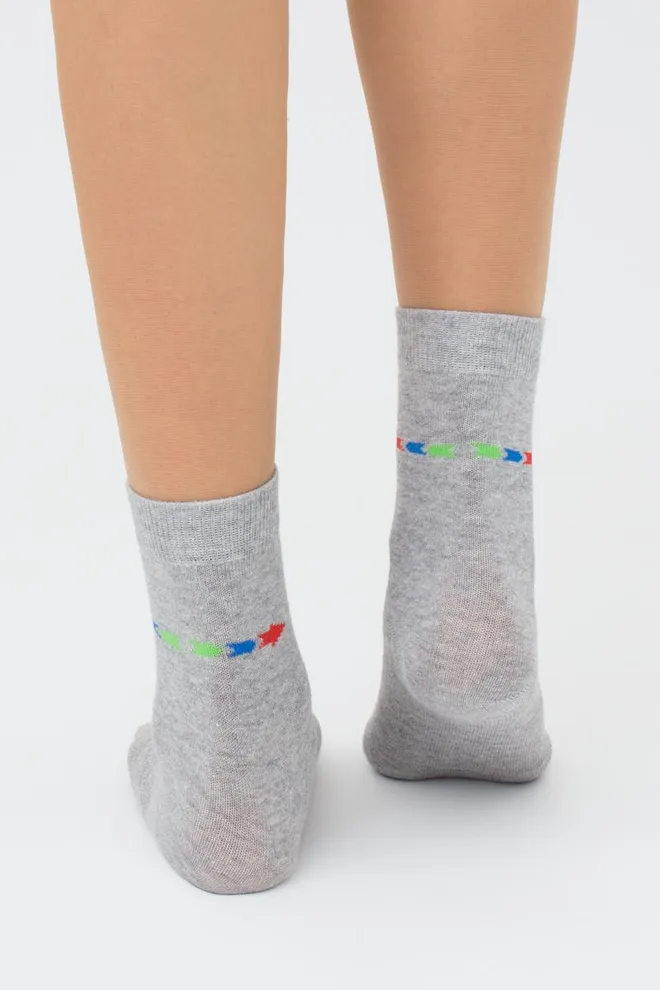 Шкарпетки дитячі класичні з малюнком KSL 016 MELANGE Giulia (grey melange), сірий