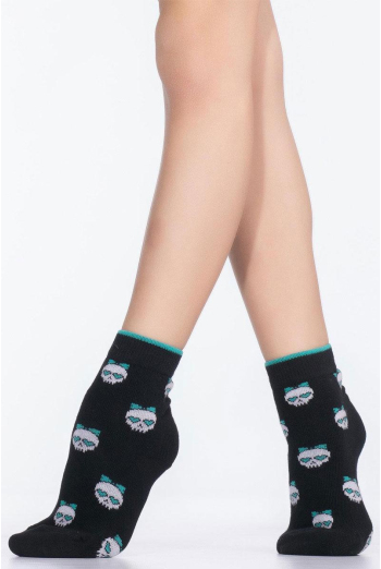 Шкарпетки дитячі класичні з малюнком Ksl 018 Calzino Giulia (black), чорний