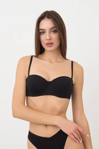 Жіночій бюстгальтер балконет L1512a Giulia (чорний) Жіночій бюстгальтер балконет L1512a Giulia (чорний)