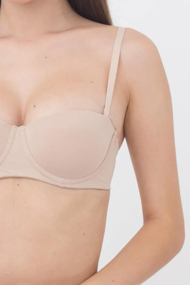 Жіночій бюстгальтер балконет L1512a Giulia (бежевий)