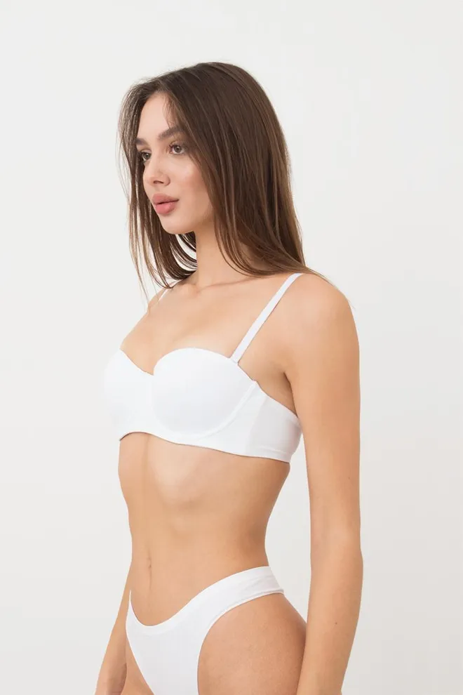 Жіночій бюстгальтер балконет L1512a Giulia (білий)