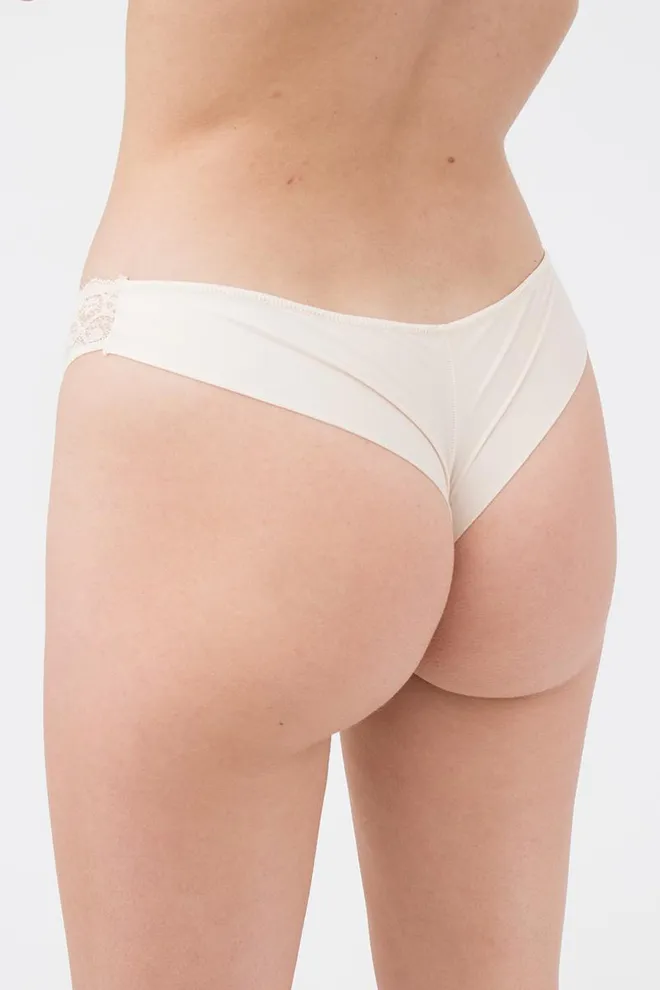 Жіночі мереживні труси бразиліана L5127br-m Giulia (ПЕРЛИННИЙ)