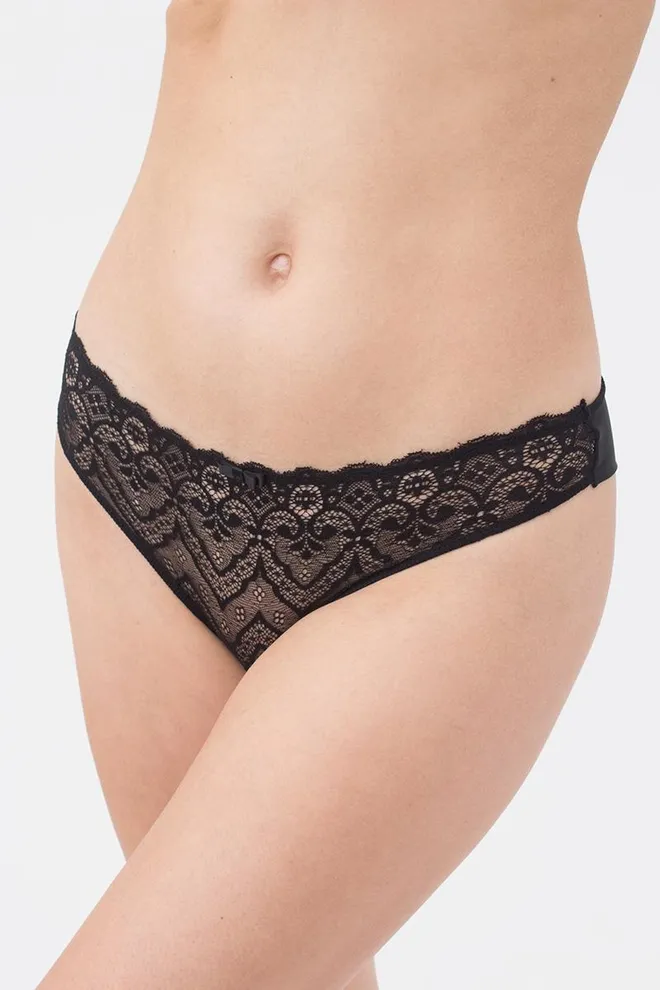 Жіночі мереживні труси бразиліана L5127br-m Giulia (черный)