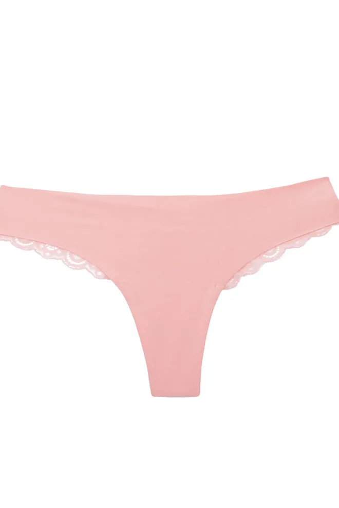 Жіночі мереживні труси бразиліана L5128b-m Giulia (ПУДРА )