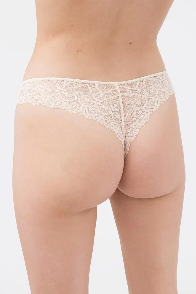 Жіночі мереживні труси бразиліана L5128b-m Giulia (ПЕРЛИННИЙ)