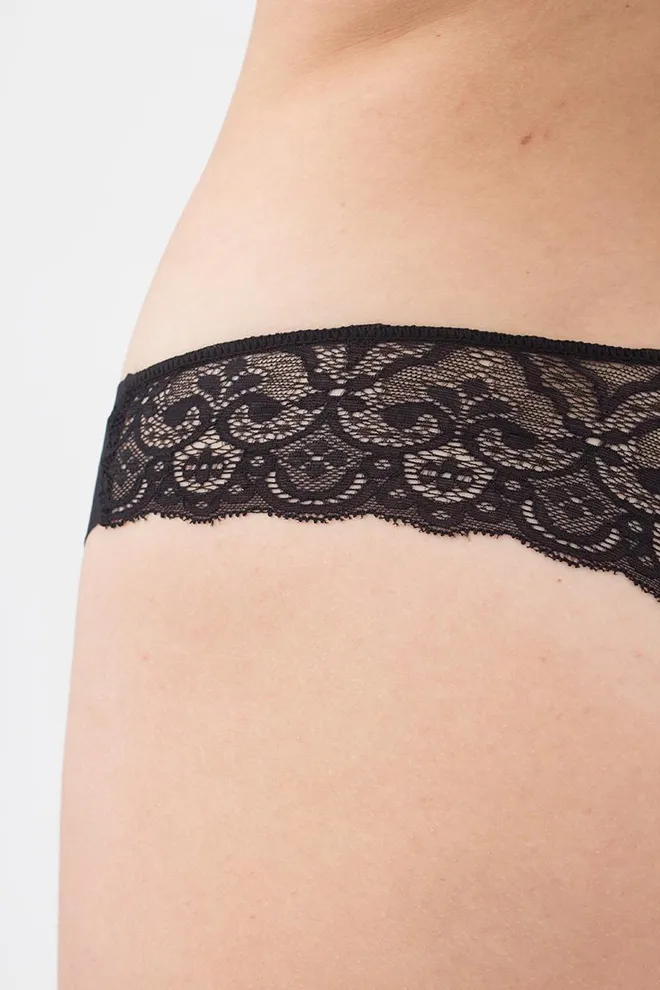 Жіночі мереживні труси бразиліана L5128b-m Giulia (черный)