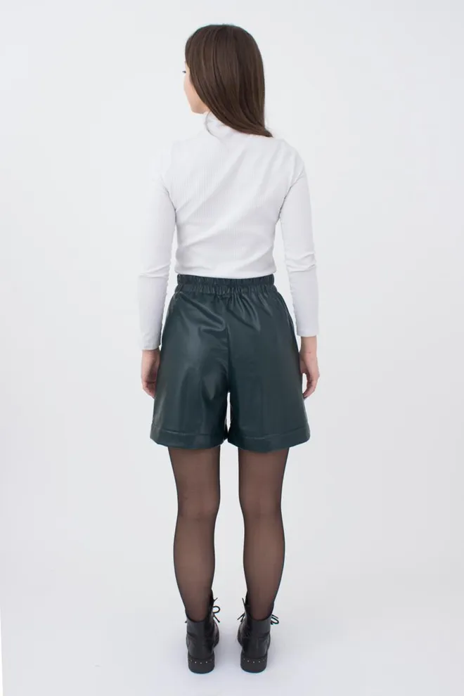 Шорти бермуди з екошкіри LEATHER LEGS 4206/090 Giulia (green), зелений