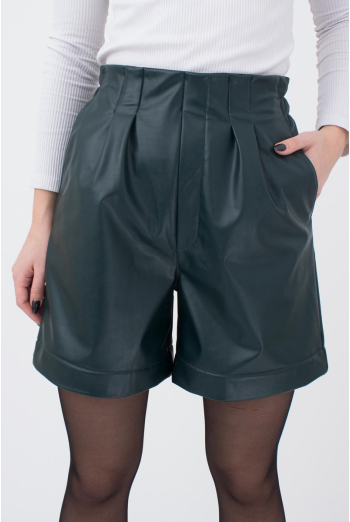 Шорти бермуди з екошкіри LEATHER LEGS 4206/090 Giulia (green), зелений