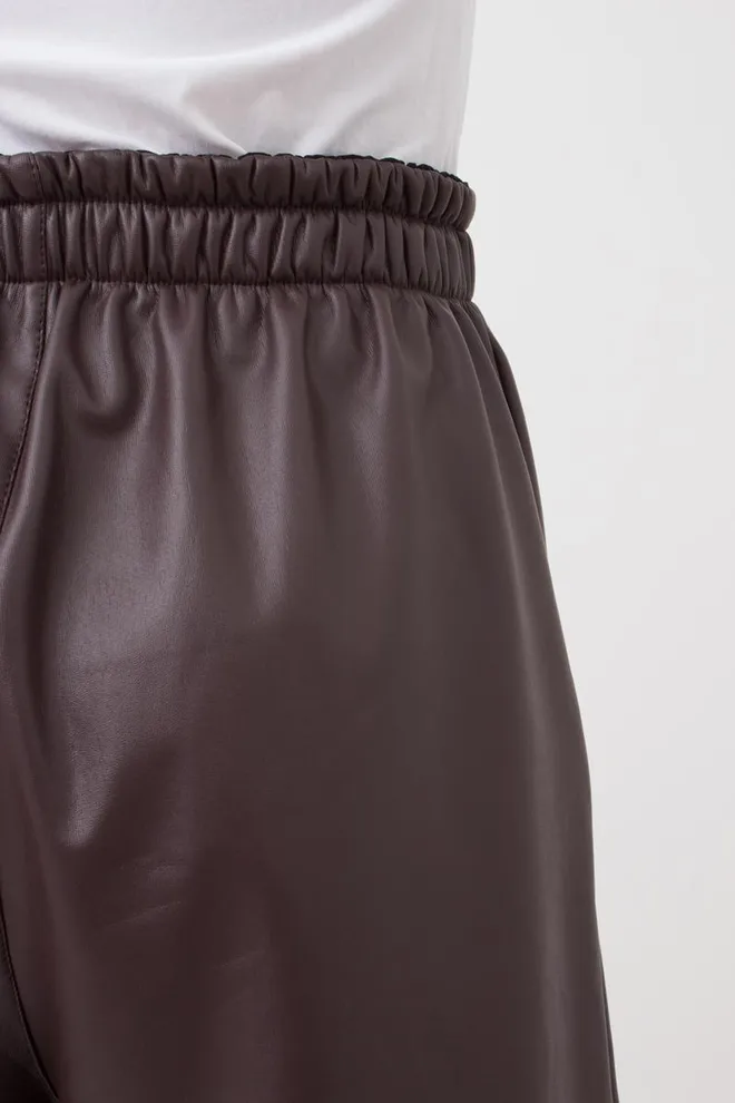 Шорти бермуди з екошкіри Leather legs 4206/090 Giulia (coffe)