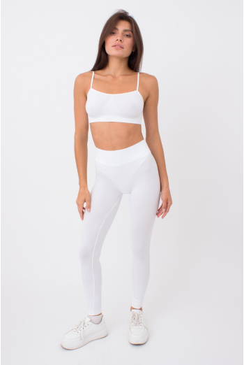 Бесшовные леггинсы из микрофибры LEGGINGS Giulia (bianco), белый Бесшовные леггинсы из микрофибры LEGGINGS Giulia (bianco), белый