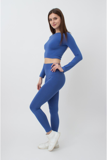 Безшовні легінси з мікрофібри LEGGINGS Giulia (skydiver), синій