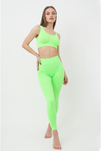 Бесшовные леггинсы из микрофибры LEGGINGS Giulia (green neon), зеленый Бесшовные леггинсы из микрофибры LEGGINGS Giulia (green neon), зеленый