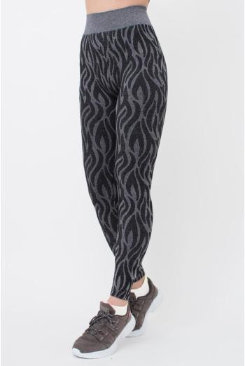 Легінси з анімалістичним принтом LEGGINGS ANIMAL MELANGE 01 Giulia (nero), чорний