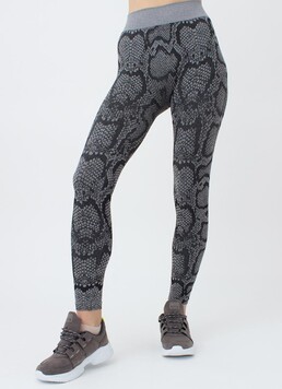 Леггинсы с анималистичным принтом LEGGINGS ANIMAL MELANGE 02 Giulia (poppy seed), серый