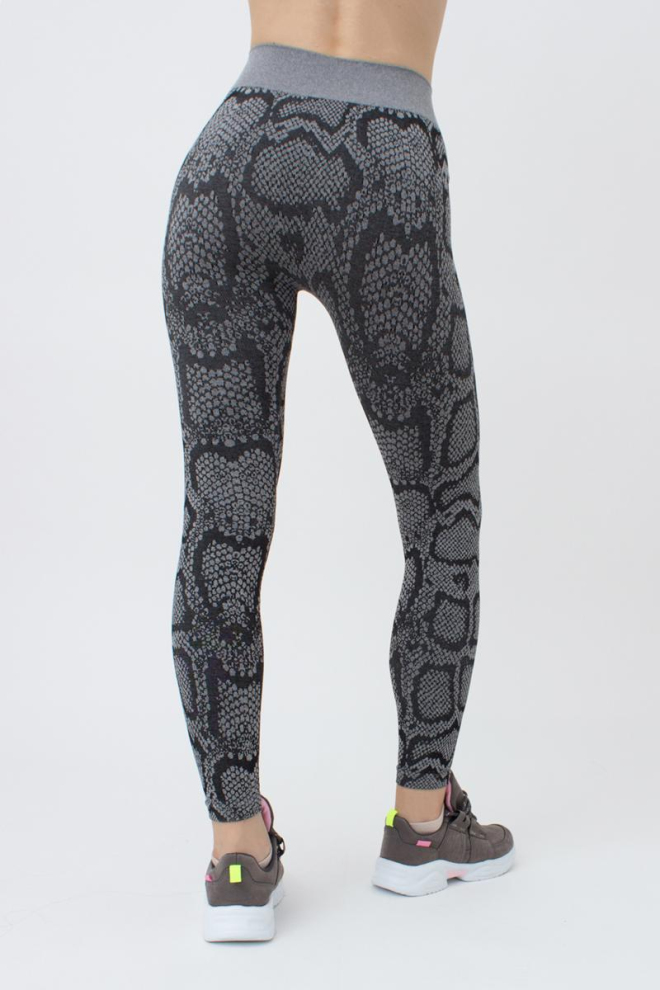 Легінси з анімалістичним принтом LEGGINGS ANIMAL MELANGE 02 Giulia (poppy seed), сірий